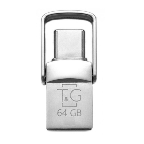 USB-флеш-накопичувач T&G 64 ГБ 104 Metal Series Type-C нержавіюча сталь USB-флеш-накопичувач T&G 64 ГБ 104 Metal Series Type-C нержавіюча сталь