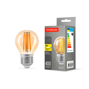 LED лампа TITANUM Filament G45 4W E27 2200K бронза LED лампа TITANUM Filament G45 4W E27 2200K бронза
