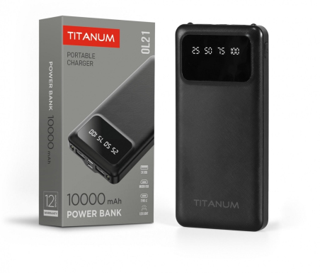 Зовнішній акумулятор TITANUM TPB-OL21-B 10000 mAh Black