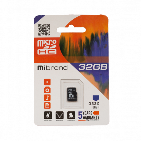 Карта пам'яті Mibrand 32 GB microSDHC Class 10 UHS-I (U3) MICDHU3/32GB