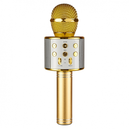 Беспроводной микрофон караоке WSTER WS-858 gold