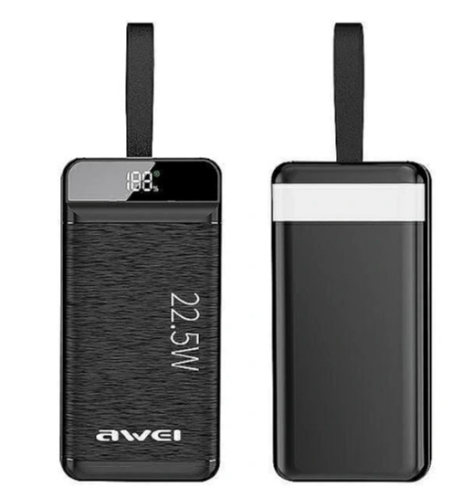 Зовнішній акумулятор Awei P-140 K 30000 mAh Black