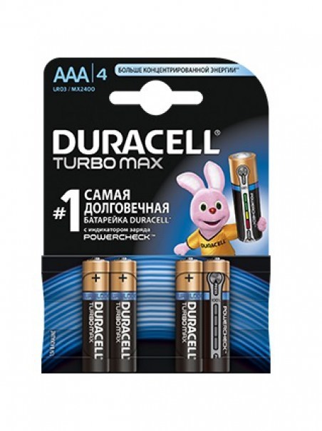 Батарейки Duracell Turbo Max AAA (LR03/MX2400) 4 шт.
