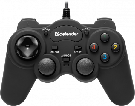 Дротовий геймпад Defender Game Racer Turbo RS3 USB-PS2/3