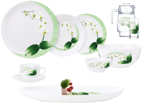 Столовий сервіз Luminarc Diwali White Orchid P7270 46 предметів