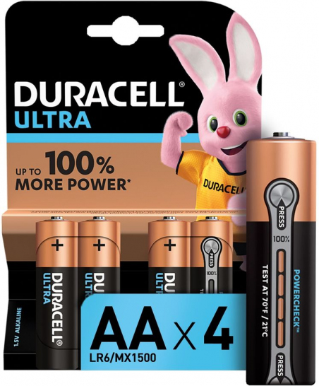 Батарейки Duracell Ultra AA (LR6/MX1500) 4 шт