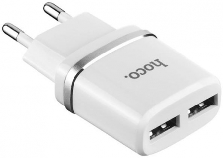 Зарядное устройство HOCO C12 Dual USB Charger 2.4A White