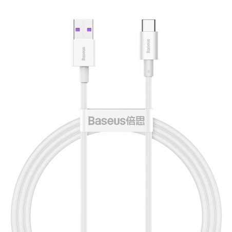 Кабель Baseus Superior Series Type-C 6A 1м White (CATYS-02) Кабель Baseus Superior Series Type-C 6A 1м White (CATYS-02)