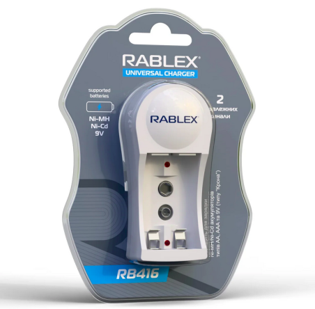 Зарядний пристрій для акумуляторів Rablex RB416 White
