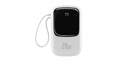 Внешний аккумулятор Baseus Power Bank 20000mAh з Lightning Cable Q Pow Display 20W White (PPQD-H02)