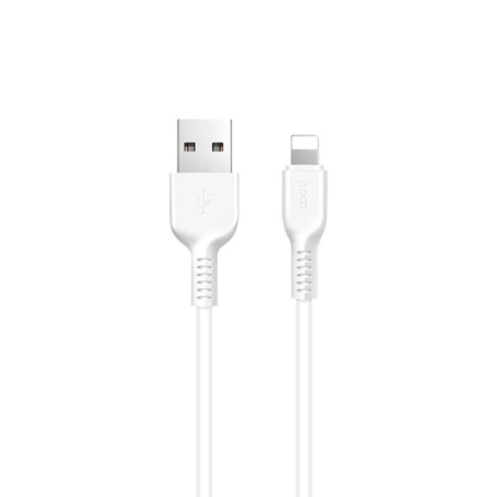 Кабель Hoco X20 USB to Lightning 3 метри, 2.4A, Білий