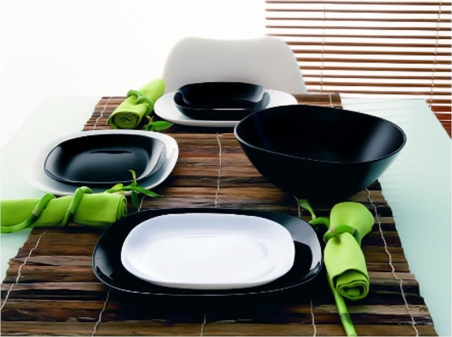 Столовий сервіз Luminarc Sweet Line Black&White E8016 Столовий сервіз Luminarc Sweet Line Black&White E8016