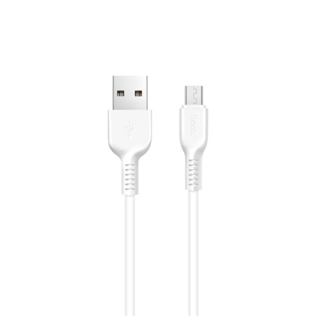Кабель Hoco X20 Flash USB to MicroUSB 3 метри, 2.4A, Білий