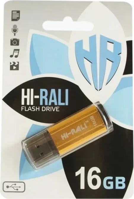 USB-флеш-накопичувач Hi-Rali 16 GB Stark series Gold (HI-16GBSTGD)