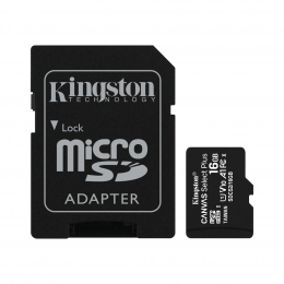 Карта пам'яті Kingston microSDHC 16GB Canvas Select Plus Class 10 UHS-I U1 V10 A1 + SD-адаптер (SDCS2/16GB)