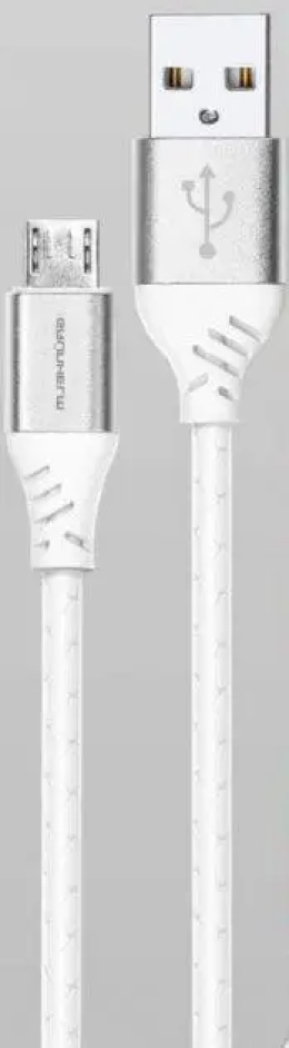 USB кабель Grunhelm GMC-03 MS white microUSB 
