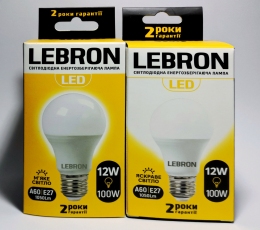 Світлодіодна лампочка Lebron A60 12W Е27 4100K 1050Lm