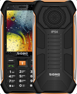 Мобільний телефон Sigma mobile X-style 323 RAIN black/orange