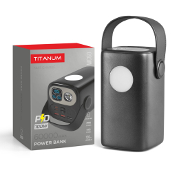Акумулятор зовн Повербанк 60A TITANUM WC60 PD100W 60000mAh Black
