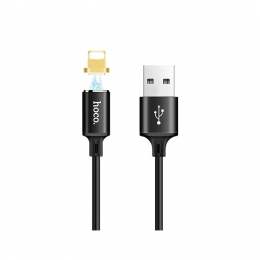 USB кабель Hoco U28 Magnetic Adsorption Lightning-USB 1m Black 