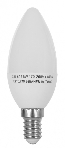 Светодиодная лампа Ergo Standard C37 E14 5W 220V 4100K нейтральный белый
