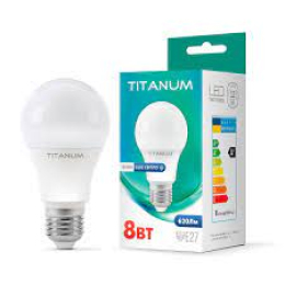 Світлодіодна лампочка TITANUM  A60 E27  8 Вт  620 Лм 4100K