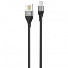 USB кабель XO lightning NB188 Double-side 2.4A/1m black 