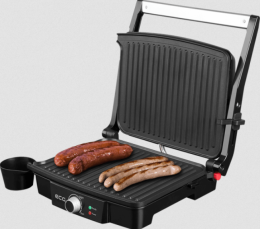 Контактний гриль ECG KG-100 Stainless/Black