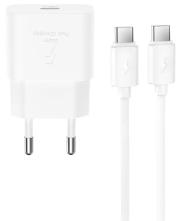 Зарядний пристрій XO L167 + кабель Type-C White 