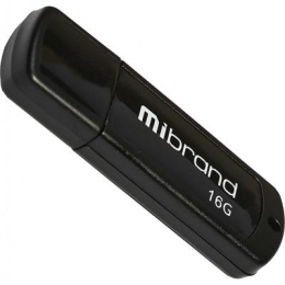 USB-флеш-накопичувач Mibrand 16 GB Grizzly Black (MI2.0/GR16P3B)