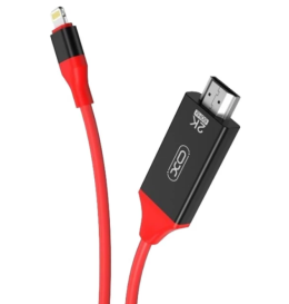 Кабель XO GB006 Lightning to HDMI 2m Black-Red