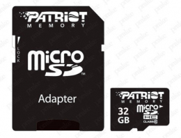 Карта памяти Patriot 32 GB microSDHC class 10 + SD Adapter PSF32GMCSDHC10