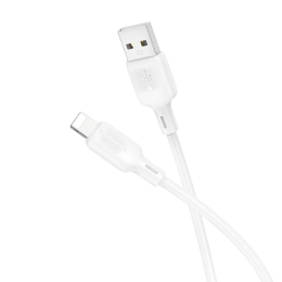 Кабель Borofone BX113 Lenny USB to Lightning 2.4A 1m White
