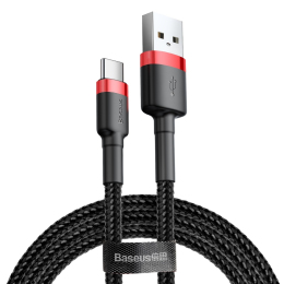 Кабель Baseus Cafule Cable Type-C 2A, 2м Red/Black  (CATKLF-C91)