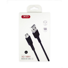 USB кабель XO mic-USB XO-NB51 2.1A/1м Black