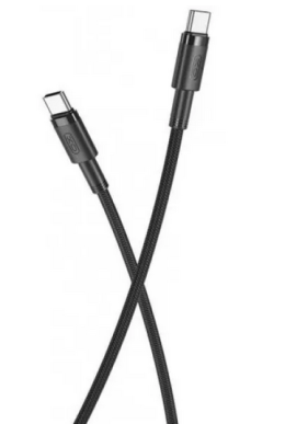 Дата-кабель XO NB-Q199 USB-C to USB-C 1.5 метра, 100W, Чорний