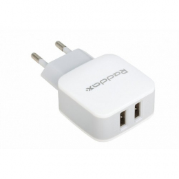 Зарядний пристрій Reddax RDX-021 2USB (2400mAh cable microUSB) White