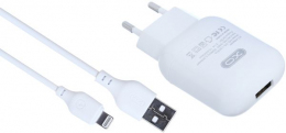 Зарядное устройство XO L37 1USB + Lightning cable White