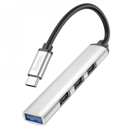 USB-Хаб Hoco HB26 4 in 1 Type-C Silver