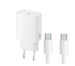 Зарядний пристрій XO L162 + кабель Type-C White