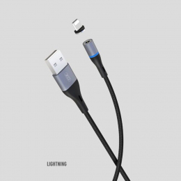 USB кабель XO lightning NB125 Magnetic 2A/1m Black