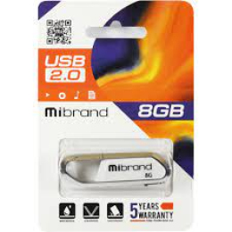 USB-флеш-накопичувач Mibrand Aligator 8 GB MI2.0/AL8U7W White
