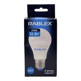 Світлодіодна лампа Rablex A60 E27 12W 4100K RB 505