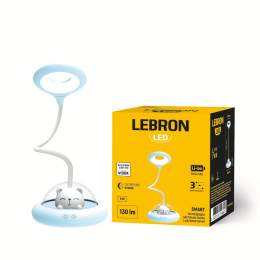 LED лампа-нічник настільна LEBRON L-TL-L-54 6W, 4100K, Акумуляторна, Синя