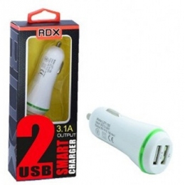 Зарядний пристрій Reddax 2USB RDX-110 (2100mAh+1000mAh) White