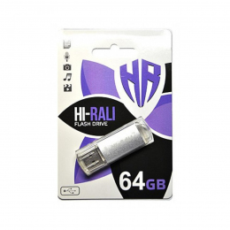 USB-флеш-накопитель Hi-Rali 64 GB USB Flash Drive Rocket series Silver (HI-64GBVCSL)