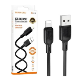 Кабель Borofone BX113 Silicone USB to Lightning 2.4A 1m Black