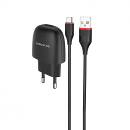 Зарядное устройство Borofone BA49A Vast + Кабель MicroUSB (2.1A) White
