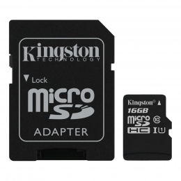 Карта пам'яті Kingston microSD 16GB Canvas Select Class 10 UHS-I U1 (SDCS/16GBSP)