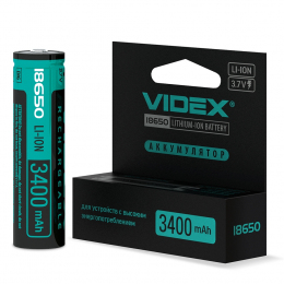 Акумулятор Videx Li-Ion 18650 3400 mAh